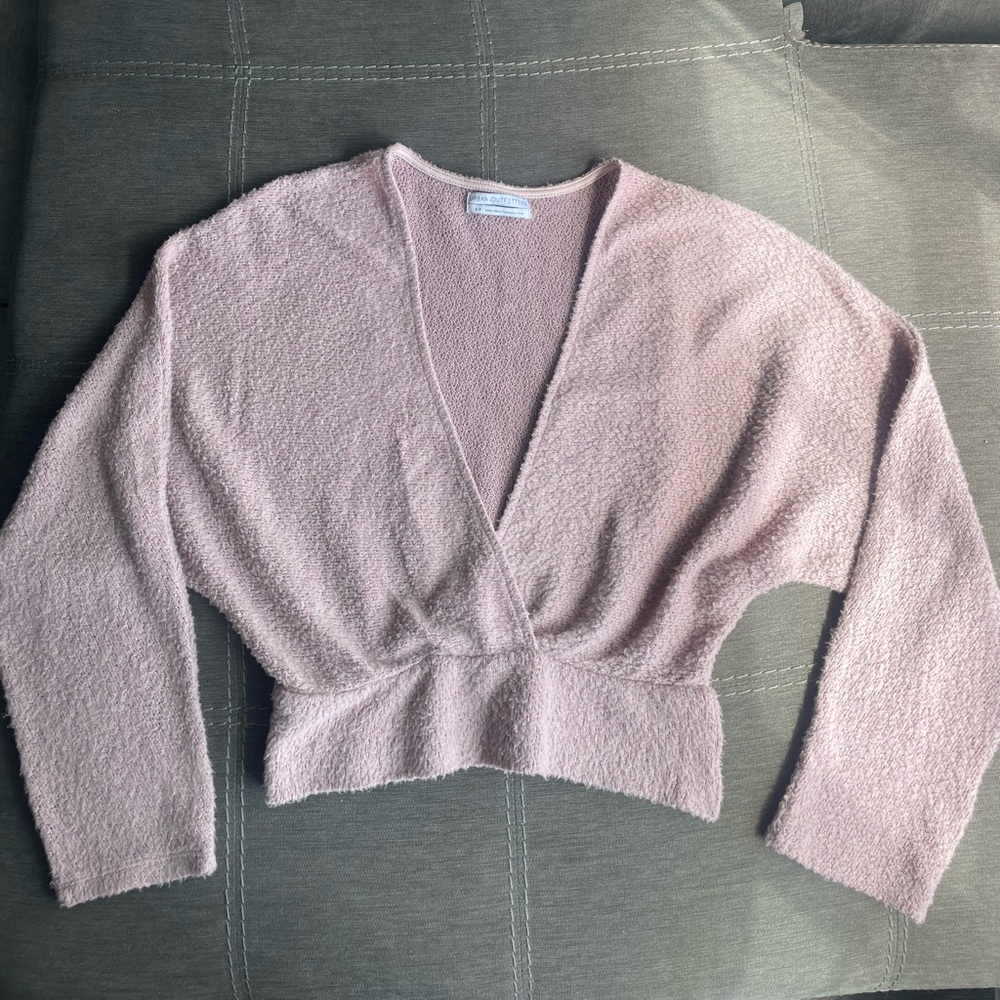 Deep V purple Urban Outfitters sweater